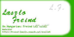 laszlo freind business card